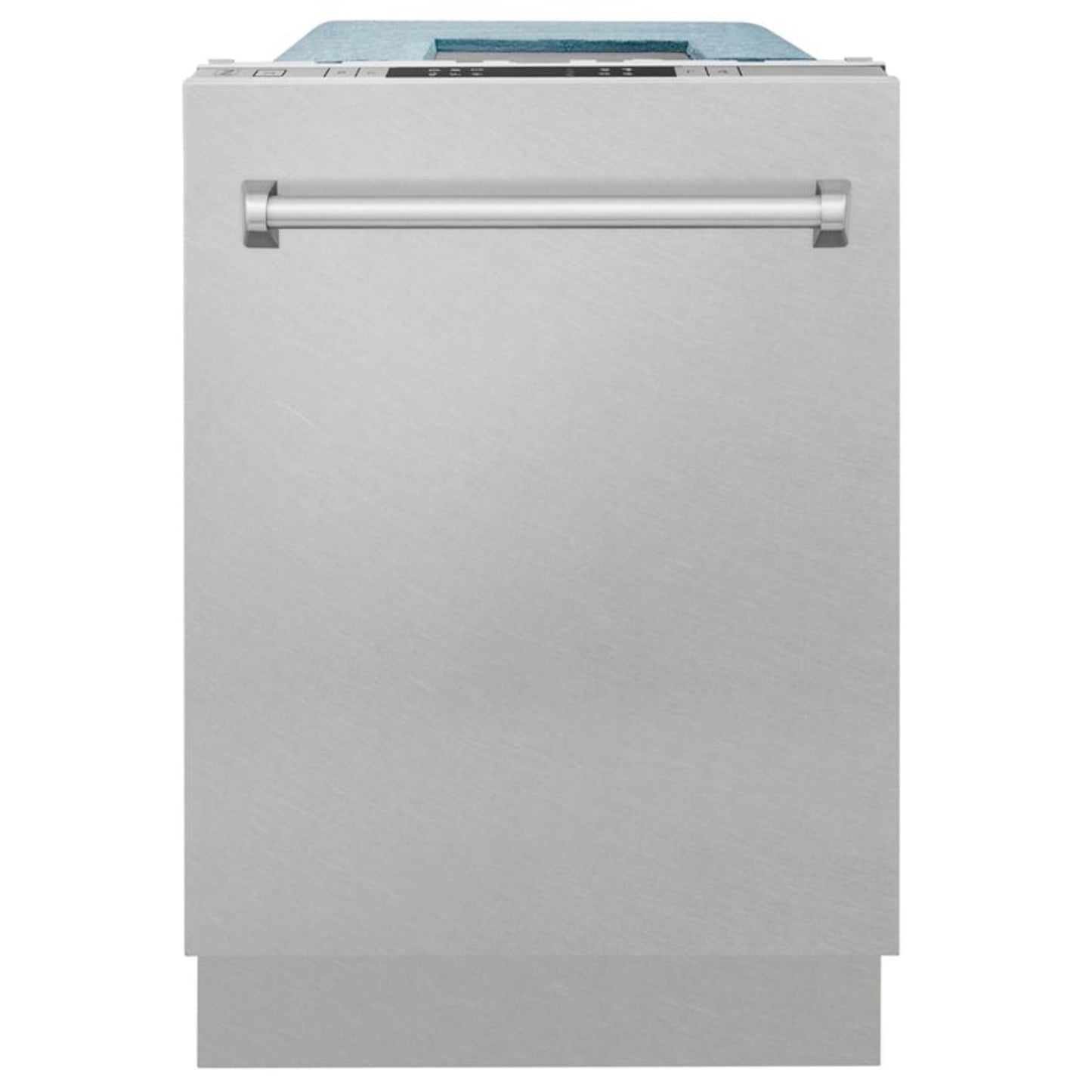 ZLINE 18 in. Compact Top Control Dishwasher with Fingerprint Resistant DuraSnow® Finished Stainless Steel panel and Traditional Handle (DW-SN-18)