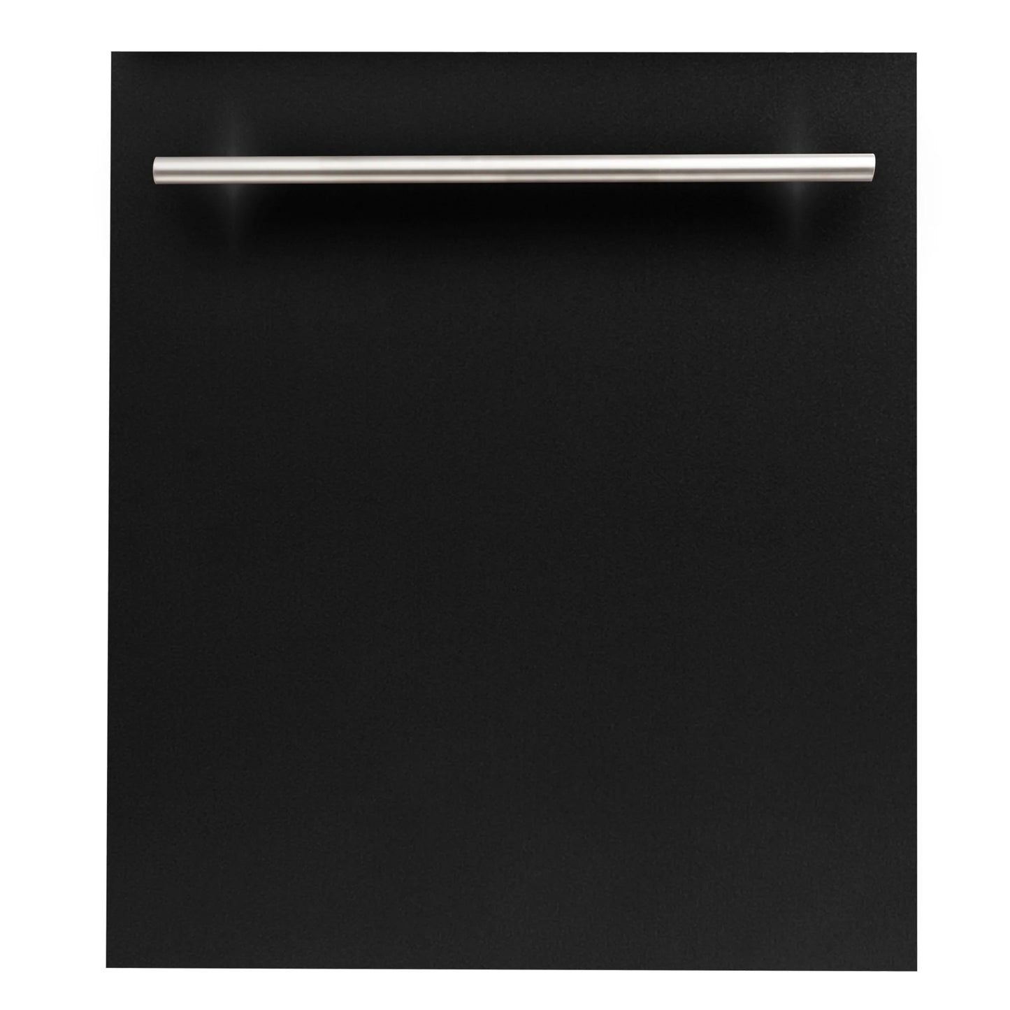ZLINE 24 in. Compact Top Control Dishwasher with Black Matte Panel and Modern Handle (DW-BLM-H-24)