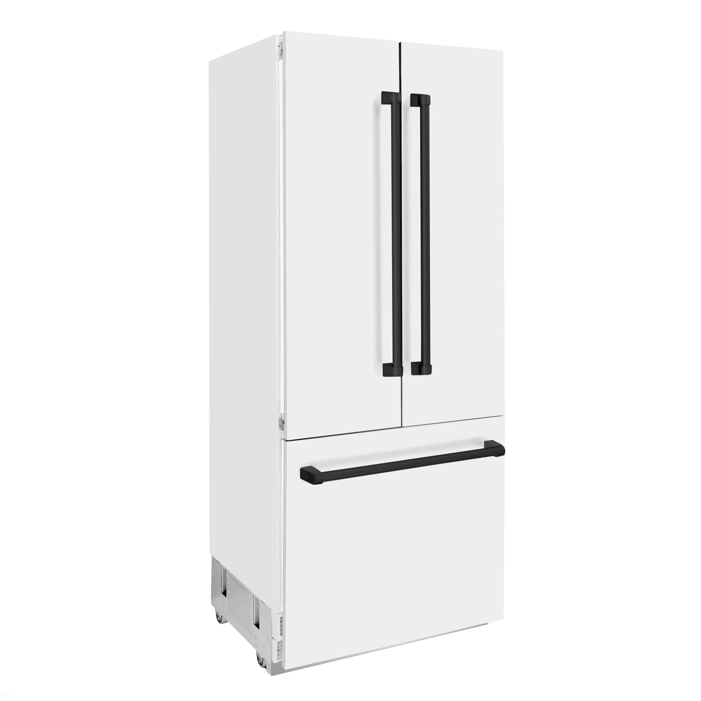 ZLINE 36 in. Autograph Edition Built-in Refrigerator - 19.6 cu. ft. - White and Black Matte Accents