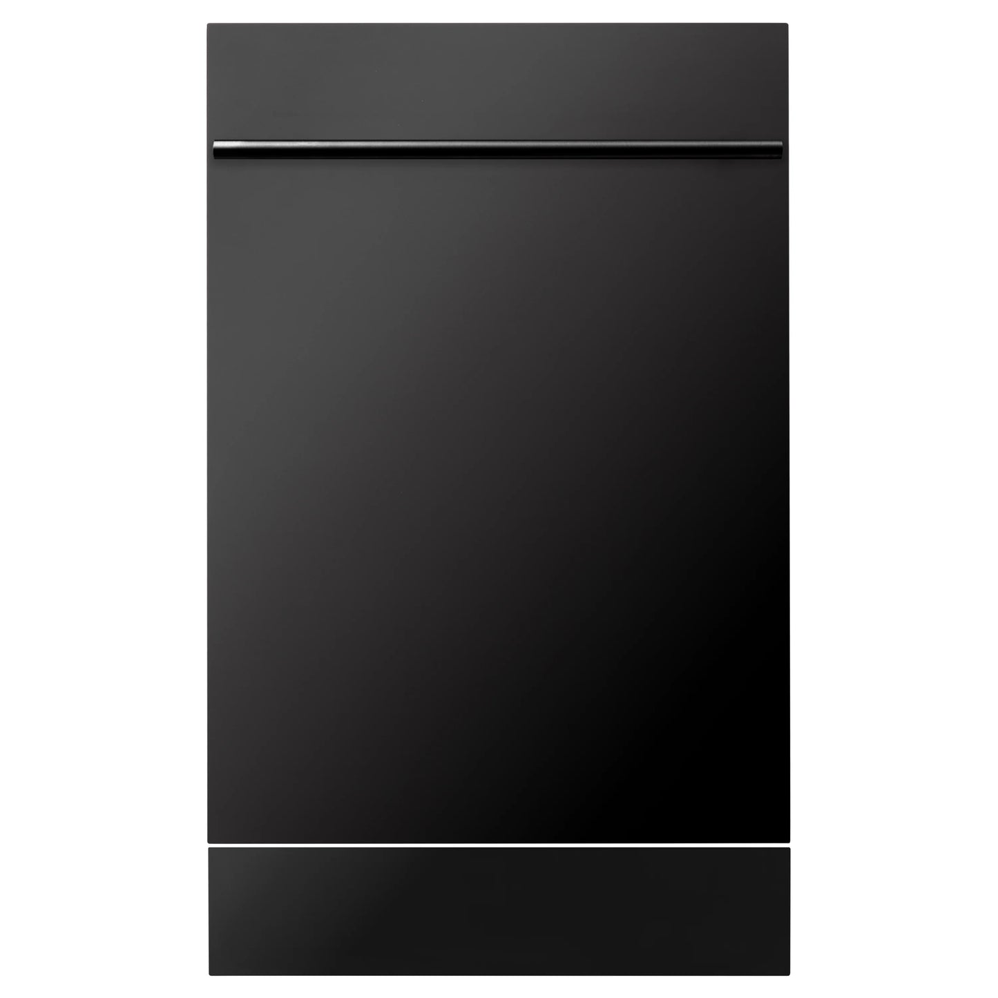 ZLINE 18 in. Top Control Dishwasher in Black Stainless Steel with Modern Style Handle (DW-BS-H-18)
