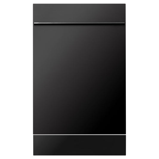 ZLINE 18 in. Top Control Dishwasher in Black Stainless Steel with Modern Style Handle (DW-BS-H-18)