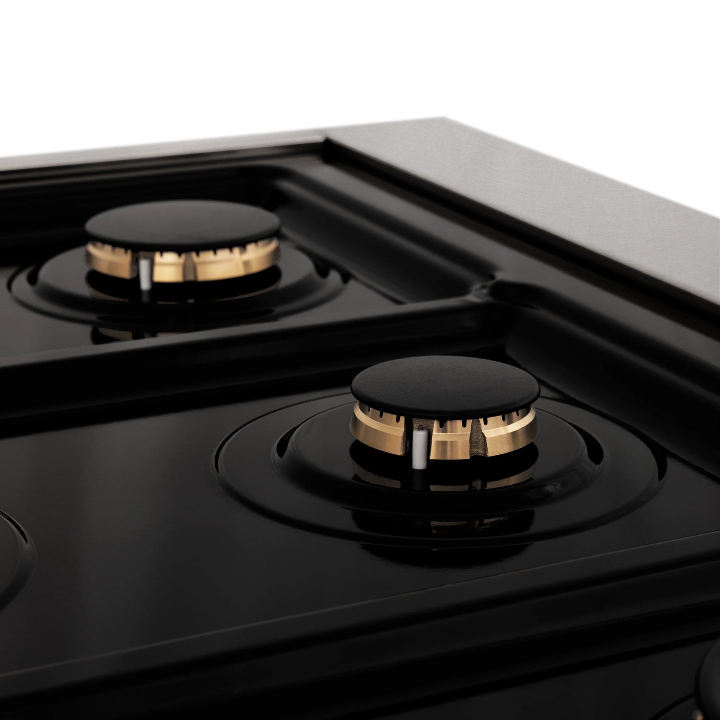 ZLINE 36 in. Dual Fuel Range with Gas Stove and Electric Oven in All Fingerprint Resistant Stainless Steel with Brass Burners (RAS-SN-BR-36)