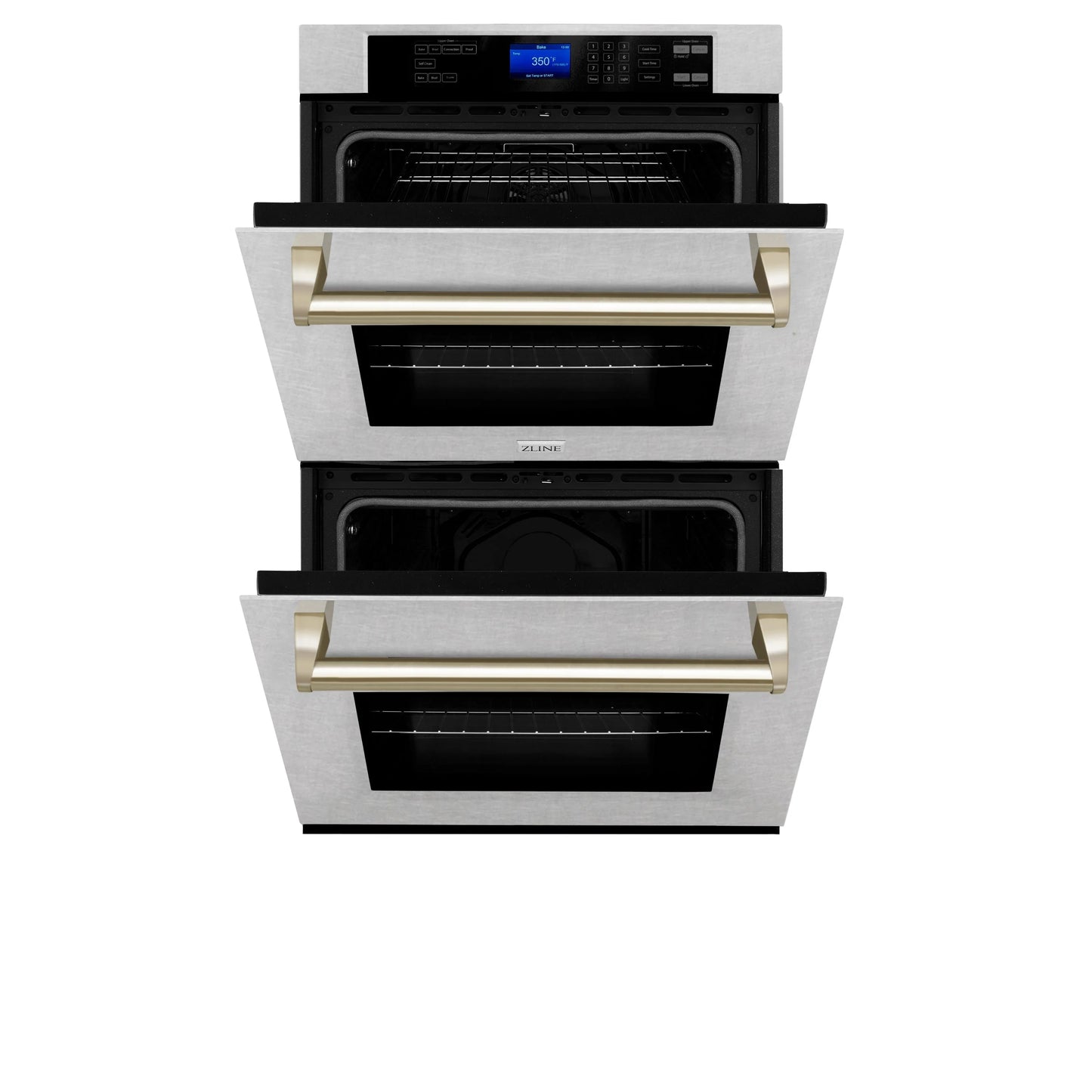 ZLINE 30 in. Autograph Edition Electric Oven in DuraSnow and Polished Gold Accents (AWDSZ-30-G)