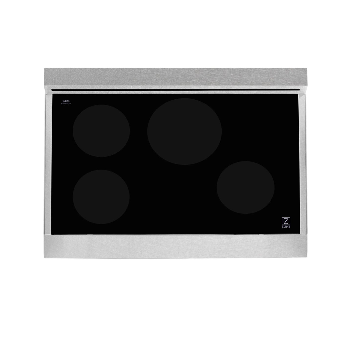ZLINE 36 in. Induction Range in Fingerprint Resistant Stainless Steel with a 4 Element Stove, Electric Oven, and Black Matte Door (RAINDS-BLM-36)