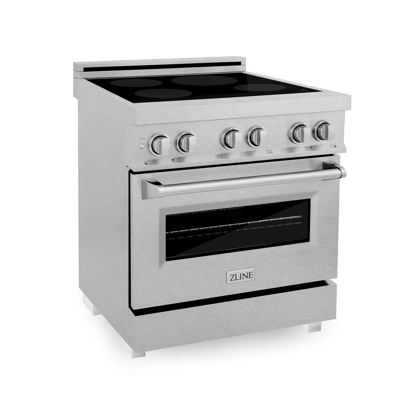 ZLINE 30 in. Induction Range in Fingerprint Resistant DuraSnow Stainless Steel with a 4 Element Stove and Electric Oven (RAINDS-SN-30)