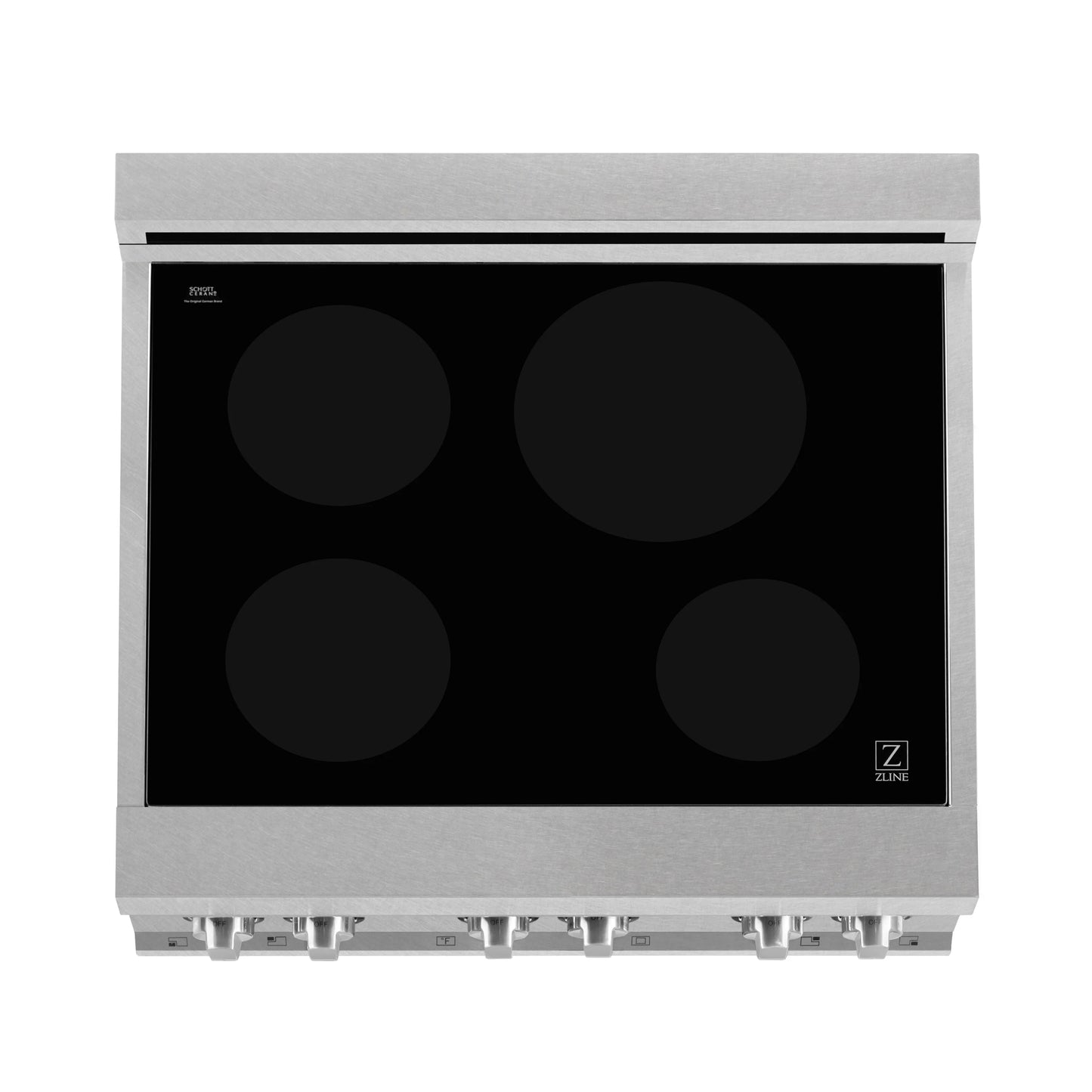 ZLINE 30 in. Induction Range in Fingerprint Resistant DuraSnow Stainless Steel with a 4 Element Stove and Electric Oven (RAINDS-SN-30)