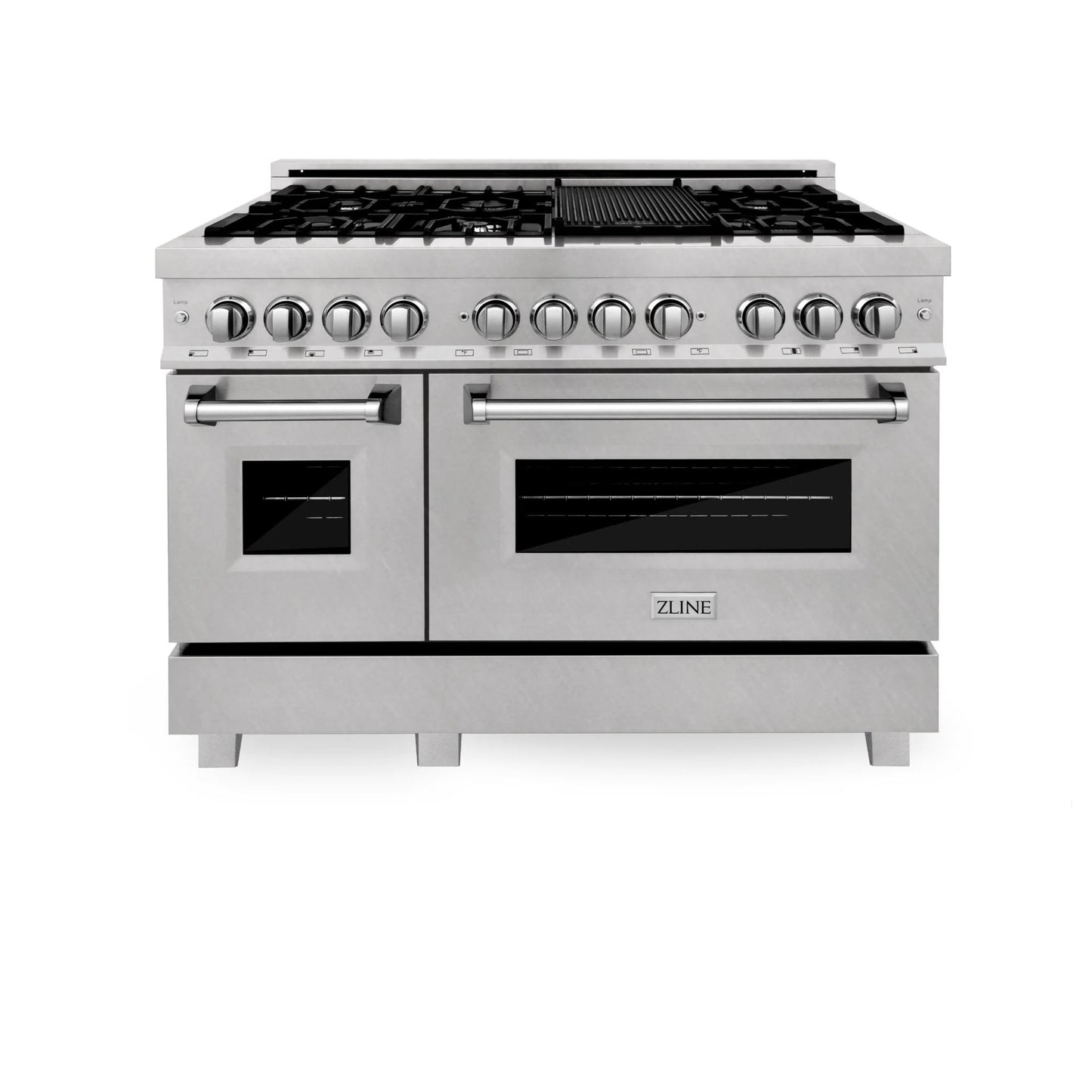 ZLINE 48 in. Dual Fuel Range with Gas Stove and Electric Oven in All Fingerprint Resistant Stainless Steel (RAS-SN-48)