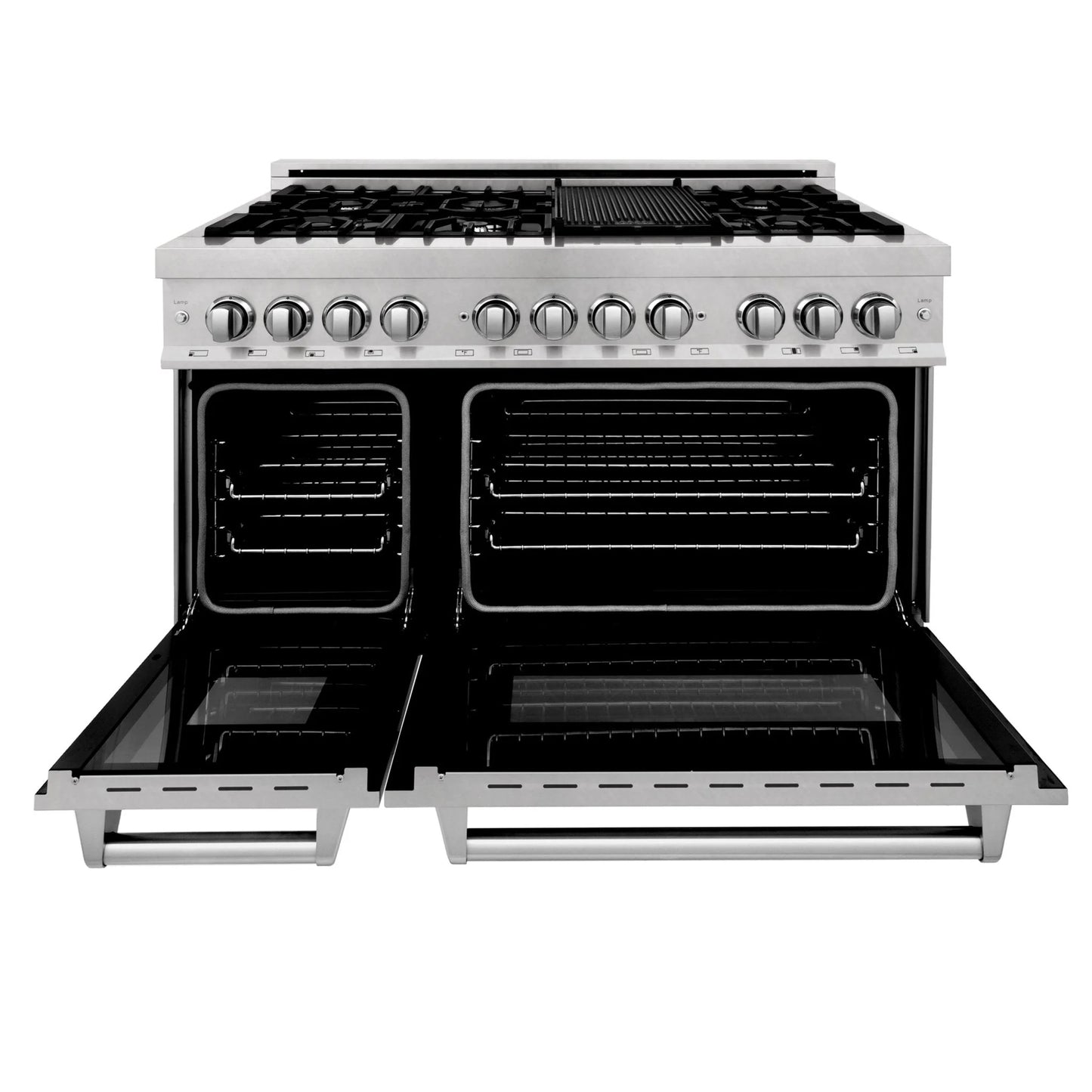 ZLINE 48 in. Dual Fuel Range with Gas Stove and Electric Oven in All Fingerprint Resistant Stainless Steel (RAS-SN-48)